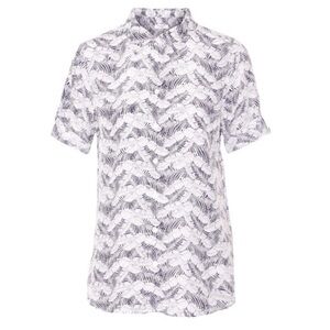 Equipment 100% silk feather front pocket shirt Size S